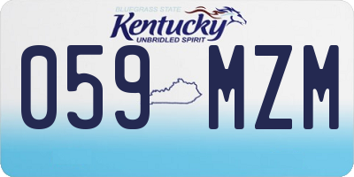 KY license plate 059MZM