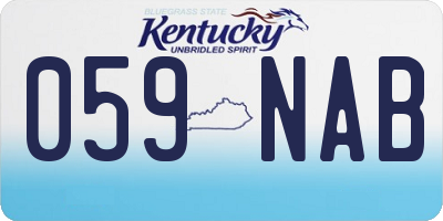 KY license plate 059NAB