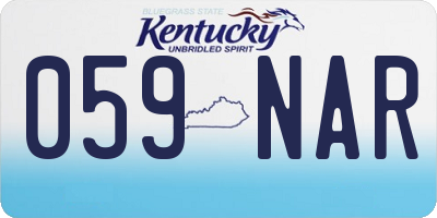KY license plate 059NAR