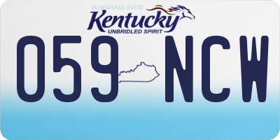 KY license plate 059NCW