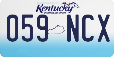 KY license plate 059NCX
