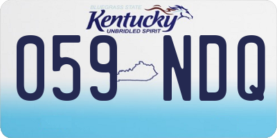 KY license plate 059NDQ