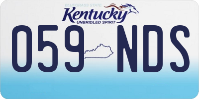 KY license plate 059NDS