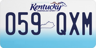 KY license plate 059QXM