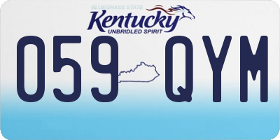 KY license plate 059QYM