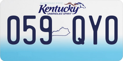 KY license plate 059QYO