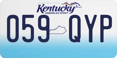 KY license plate 059QYP