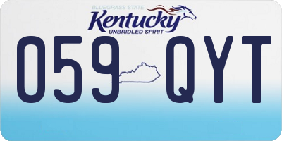KY license plate 059QYT