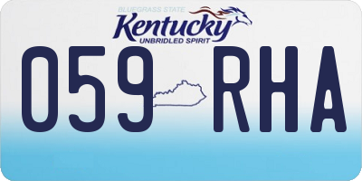 KY license plate 059RHA