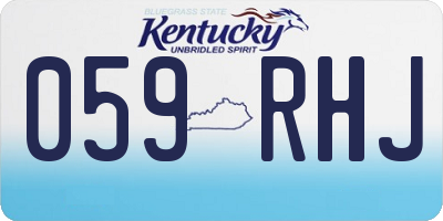 KY license plate 059RHJ
