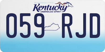 KY license plate 059RJD