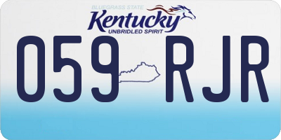 KY license plate 059RJR