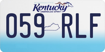 KY license plate 059RLF
