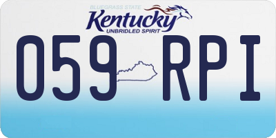 KY license plate 059RPI