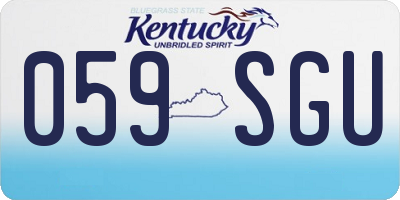 KY license plate 059SGU