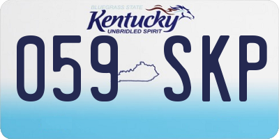 KY license plate 059SKP