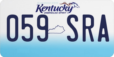 KY license plate 059SRA