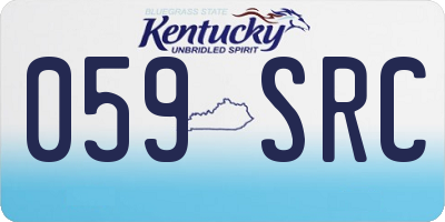 KY license plate 059SRC