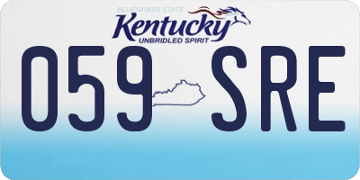 KY license plate 059SRE