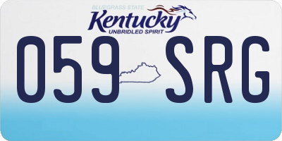 KY license plate 059SRG