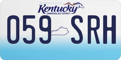 KY license plate 059SRH