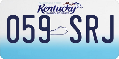 KY license plate 059SRJ