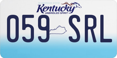 KY license plate 059SRL
