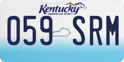 KY license plate 059SRM
