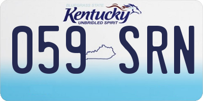 KY license plate 059SRN