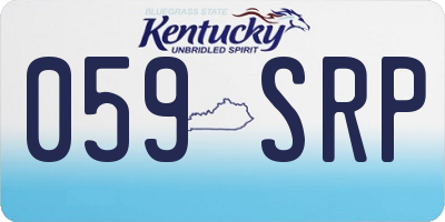 KY license plate 059SRP