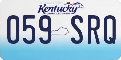KY license plate 059SRQ