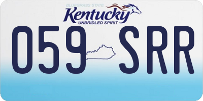 KY license plate 059SRR