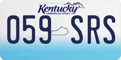 KY license plate 059SRS