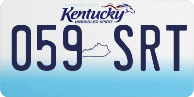 KY license plate 059SRT