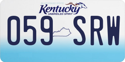 KY license plate 059SRW