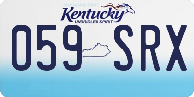 KY license plate 059SRX