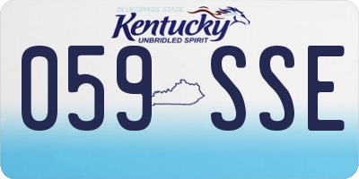 KY license plate 059SSE