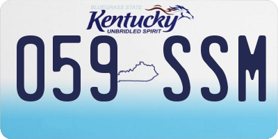 KY license plate 059SSM