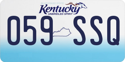 KY license plate 059SSQ