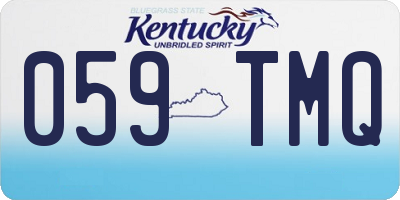KY license plate 059TMQ