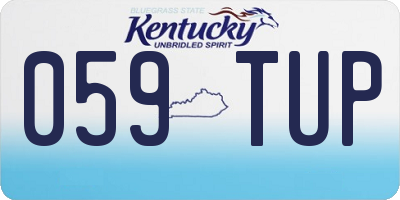 KY license plate 059TUP