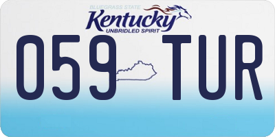 KY license plate 059TUR