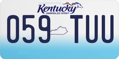 KY license plate 059TUU