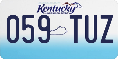 KY license plate 059TUZ
