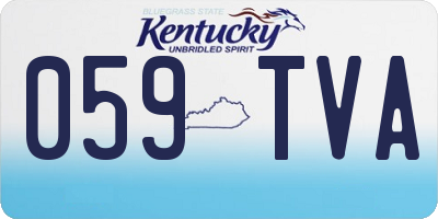 KY license plate 059TVA