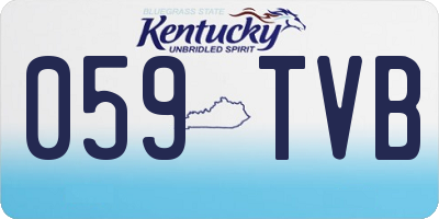 KY license plate 059TVB