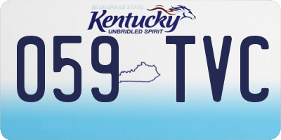 KY license plate 059TVC
