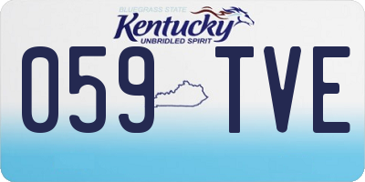KY license plate 059TVE