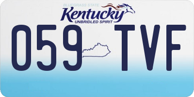 KY license plate 059TVF