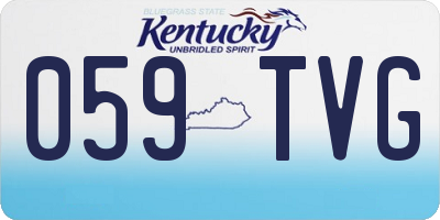 KY license plate 059TVG